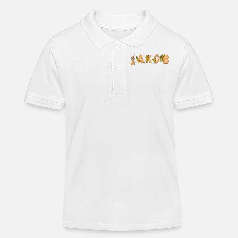 Jakob - Kinder Organic Poloshirt Mini Sprinter von Stanley/Stella - Weiß