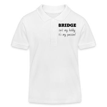 bridge / bridgeur / bridgeuse / cartes - Polo enfant bio Stanley/Stella - blanc - Devant
