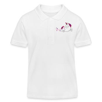 unicorn - Einhorn Sternenstaub - Kinder Organic Poloshirt Mini Sprinter von Stanley/Stella - Weiß - Vorne