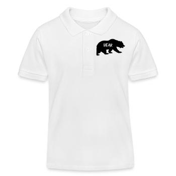 Bear - Kids Organic Polo Shirt by Stanley/Stella - white - Front