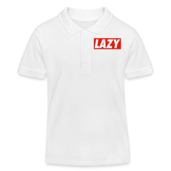 Lazy - Kids Organic Polo Shirt by Stanley/Stella - white - Front