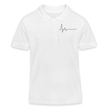 herzschlag - Kinder Organic Poloshirt Mini Sprinter von Stanley/Stella - Weiß - Vorne