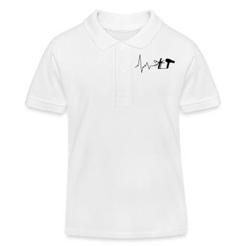 herzschlag friseurin - Kinder Organic Poloshirt Mini Sprinter von Stanley/Stella - Weiß - Vorne