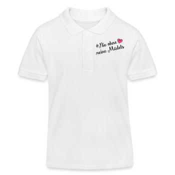 nie ohne meine maedels herz - Kinder Organic Poloshirt Mini Sprinter von Stanley/Stella - Weiß - Vorne