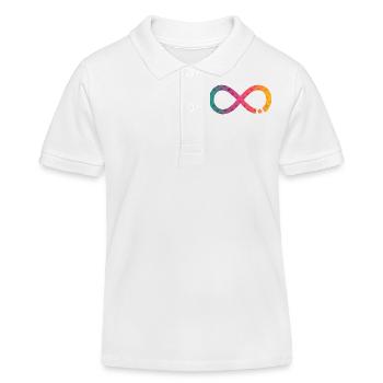 Infinity Star arc-en-ciel - Polo enfant bio Stanley/Stella - blanc - Devant