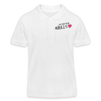 nie ohne meine maedels herz - Kinder Organic Poloshirt Mini Sprinter von Stanley/Stella - Weiß - Vorne