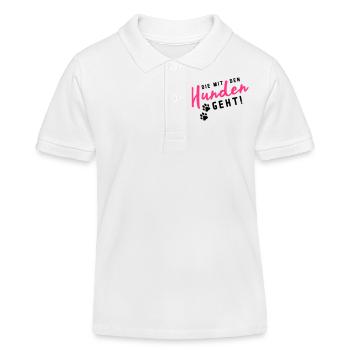 hunden die mit den - Kinder Organic Poloshirt Mini Sprinter von Stanley/Stella - Weiß - Vorne