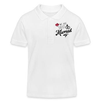 married we are just - Kids Organic Polo Shirt by Stanley/Stella - white - Front