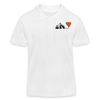 mountain heart - Kinder Organic Poloshirt Mini Sprinter von Stanley/Stella - Weiß - Vorne