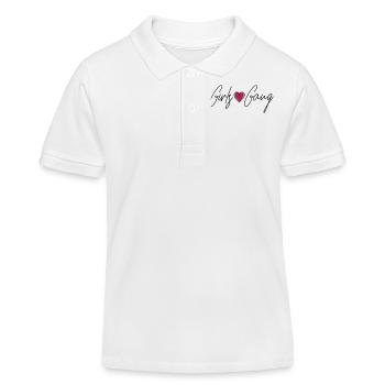 girls gang heart - Kinder Organic Poloshirt Mini Sprinter von Stanley/Stella - Weiß - Vorne