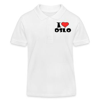 I Love Oslo - Polo enfant bio Stanley/Stella - blanc - Devant