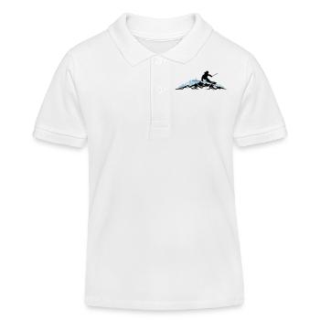 Winter - Skifahrer Berge Sport 2018 - Kinder Organic Poloshirt Mini Sprinter von Stanley/Stella - Weiß - Vorne