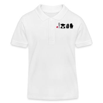 to bake - Kids Organic Polo Shirt by Stanley/Stella - white - Front