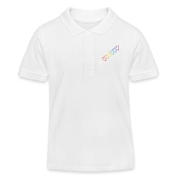 Pfeil Regenbogen LGBT - Kinder Organic Poloshirt Mini Sprinter von Stanley/Stella - Weiß - Vorne