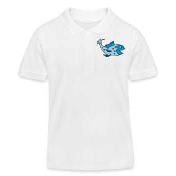 fisch - Kinder Organic Poloshirt Mini Sprinter von Stanley/Stella - Weiß - Vorne
