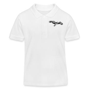 Eleganter fliegender Falke - Kinder Organic Poloshirt Mini Sprinter von Stanley/Stella - Weiß - Vorne