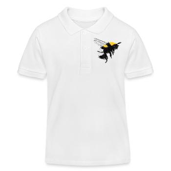 Hummel / Bumblebee Design I - Kinder Organic Poloshirt Mini Sprinter von Stanley/Stella - Weiß - Vorne