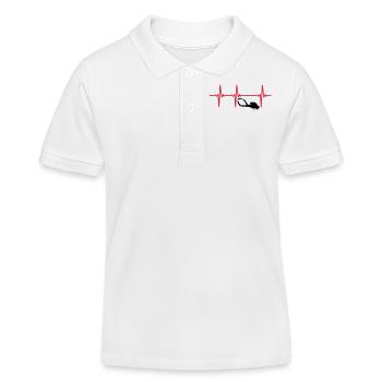 Plongée sous-marine Heartbeat - Plongée sous-marine - Polo enfant bio Stanley/Stella - blanc - Devant