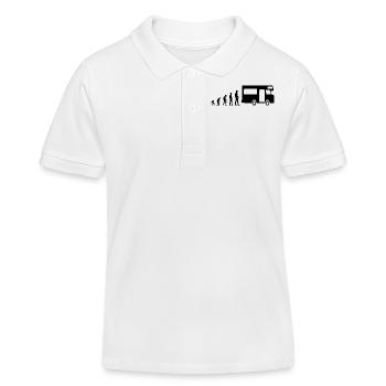 Wohnmobil Evolution - Kinder Organic Poloshirt Mini Sprinter von Stanley/Stella - Weiß - Vorne