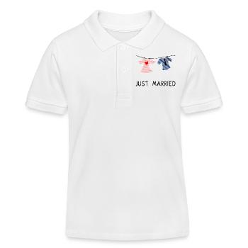 JUST MARRIED. MARRIED. LONG LIVE THE MARYS - Kids Organic Polo Shirt by Stanley/Stella - white - Front