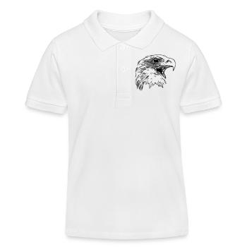 Tête d’aigle - Oiseau de prédant Royal Vector - Polo enfant bio Stanley/Stella - blanc - Devant