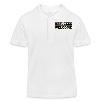refugees welcome - Polo enfant bio Stanley/Stella - blanc - Devant
