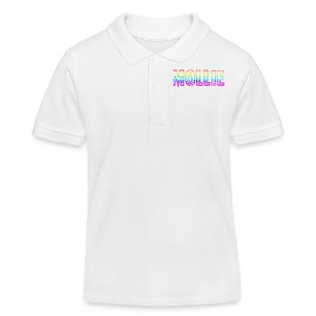 mollie rs rainbow - Kids Organic Polo Shirt by Stanley/Stella - white - Front