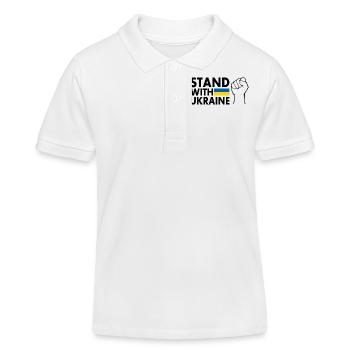 stand with ukraine - Kinder Organic Poloshirt Mini Sprinter von Stanley/Stella - Weiß - Vorne