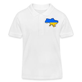 Ukraine - Polo enfant bio Stanley/Stella - blanc - Devant