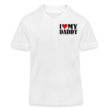 I love my daddy - Kinder Organic Poloshirt Mini Sprinter von Stanley/Stella - Weiß - Vorne