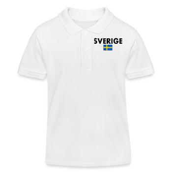 Sverige - Kinder Organic Poloshirt Mini Sprinter von Stanley/Stella - Weiß - Vorne