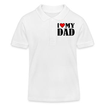 I love my dad - Kinder Organic Poloshirt Mini Sprinter von Stanley/Stella - Weiß - Vorne