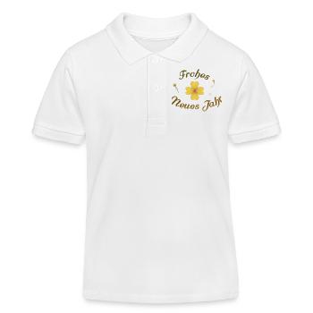 Frohes Neues frohes neues Jahr Neujahr - Kinder Organic Poloshirt Mini Sprinter von Stanley/Stella - Weiß - Vorne