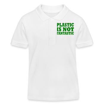 Plastic is not fantastic - Kids Organic Polo Shirt by Stanley/Stella - white - Front