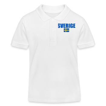 Sverige - Kinder Organic Poloshirt Mini Sprinter von Stanley/Stella - Weiß - Vorne