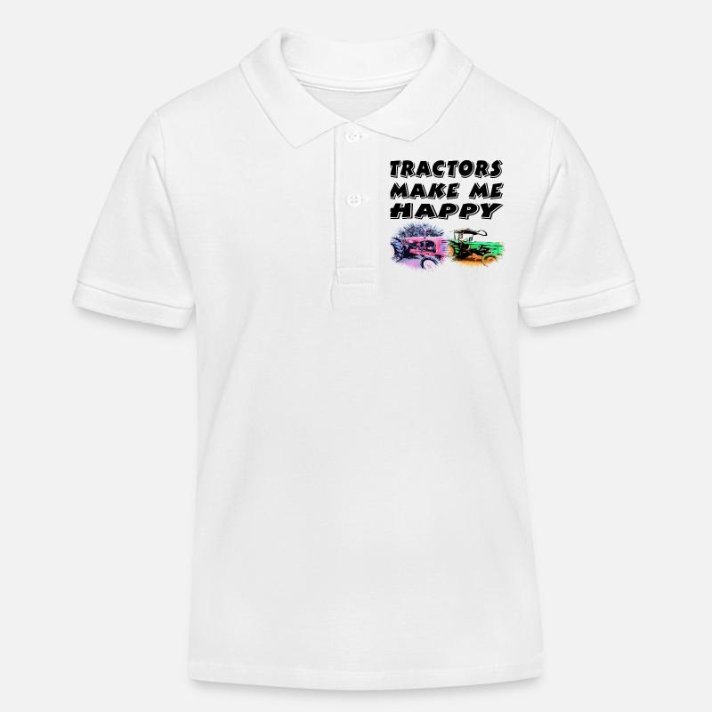 Traktor - Kinder Organic Poloshirt Mini Sprinter von Stanley/Stella - Weiß
