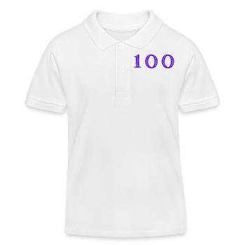 100 JAHRE. 100-jähriges Jubiläum. GEBURTSTAG 100 JAHRE. - Kinder Organic Poloshirt Mini Sprinter von Stanley/Stella - Weiß - Vorne