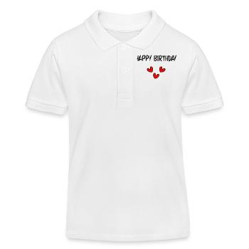 ALLES GUTE ZUM GEBURTSTAG!. ALLES GUTE ZUM GEBURTSTAG!. JAHRESTAG. - Kinder Organic Poloshirt Mini Sprinter von Stanley/Stella - Weiß - Vorne