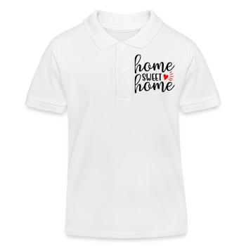 Home sweet home - Kids Organic Polo Shirt by Stanley/Stella - white - Front