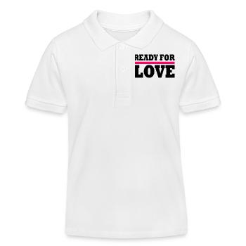 Ready for love - Kids Organic Polo Shirt by Stanley/Stella - white - Front
