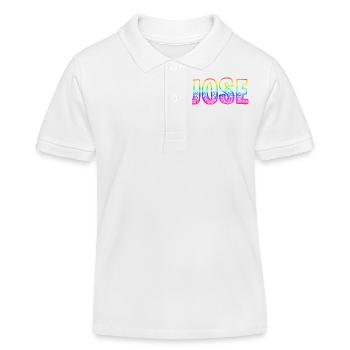 jose rs regenbogen - Kinder Organic Poloshirt Mini Sprinter von Stanley/Stella - Weiß - Vorne