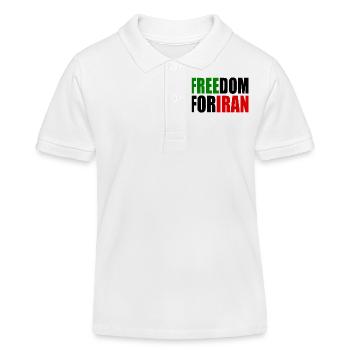 Freedom for iran - Kids Organic Polo Shirt by Stanley/Stella - white - Front