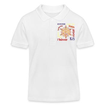 winter mehrsprachig e 53 - Kinder Organic Poloshirt Mini Sprinter von Stanley/Stella - Weiß - Vorne
