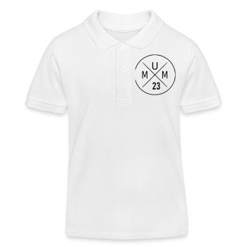 Mum 23 - Kinder Organic Poloshirt Mini Sprinter von Stanley/Stella - Weiß - Vorne