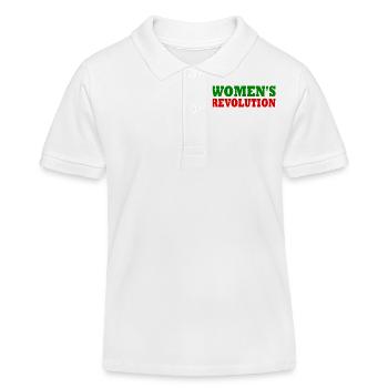 Womens revolution - Polo enfant bio Stanley/Stella - blanc - Devant