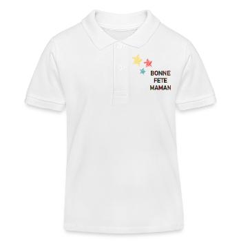 BONNE FÊTE. FÊTE DES MÈRES. FÊTE DES PÈRES. FÊTE - Polo enfant bio Stanley/Stella - blanc - Devant
