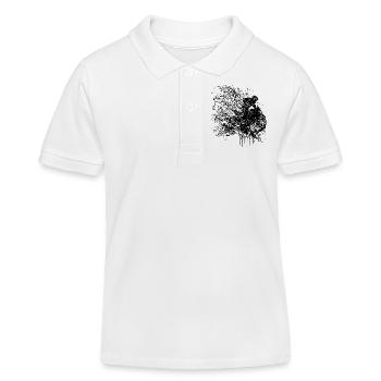 Racing Motorcycle Splash Style - Kids Organic Polo Shirt by Stanley/Stella - white - Front