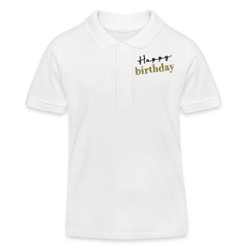 ALLES GUTE ZUM GEBURTSTAG!. ALLES GUTE ZUM GEBURTSTAG!. JAHRESTAG. - Kinder Organic Poloshirt Mini Sprinter von Stanley/Stella - Weiß - Vorne