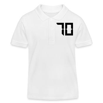 70. 70 YEARS. 70TH ANNIVERSARY. BIRTHDAY 70 YEARS. - Kids Organic Polo Shirt by Stanley/Stella - white - Front