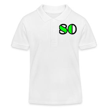 80. 80 YEARS. 80TH ANNIVERSARY. 80 YEARS ANNIVERSARY - Kids Organic Polo Shirt by Stanley/Stella - white - Front